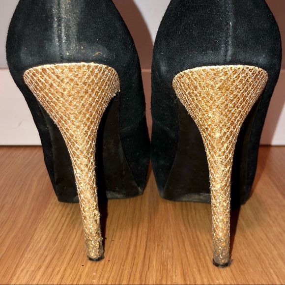 Steve Madden | Black/Gold Heals | Size 7.5 - Picture 6 of 8